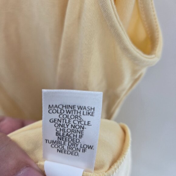 J. Jill Butter Yellow Lemonzest Rayon Big Pocket Collar V-Neck Midi Dress Small - Picture 14 of 16